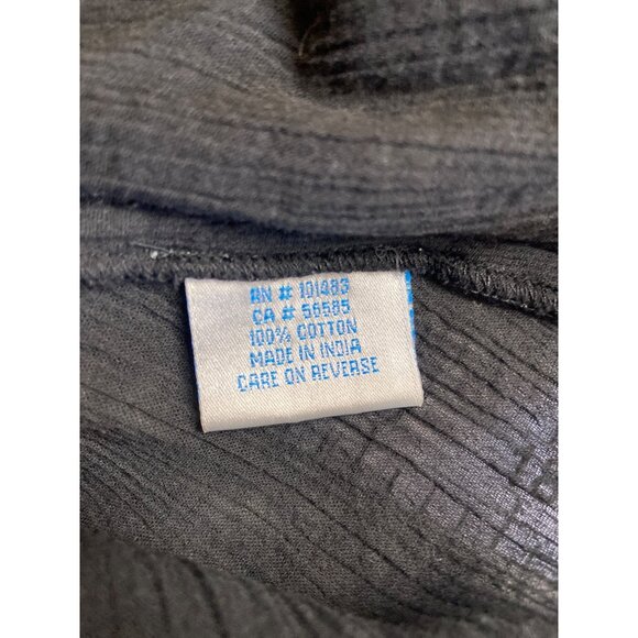 Bleu Bayou Black Cold Shoulder Sheer Blouse Size L Asymmetrical Hem - Picture 4 of 8